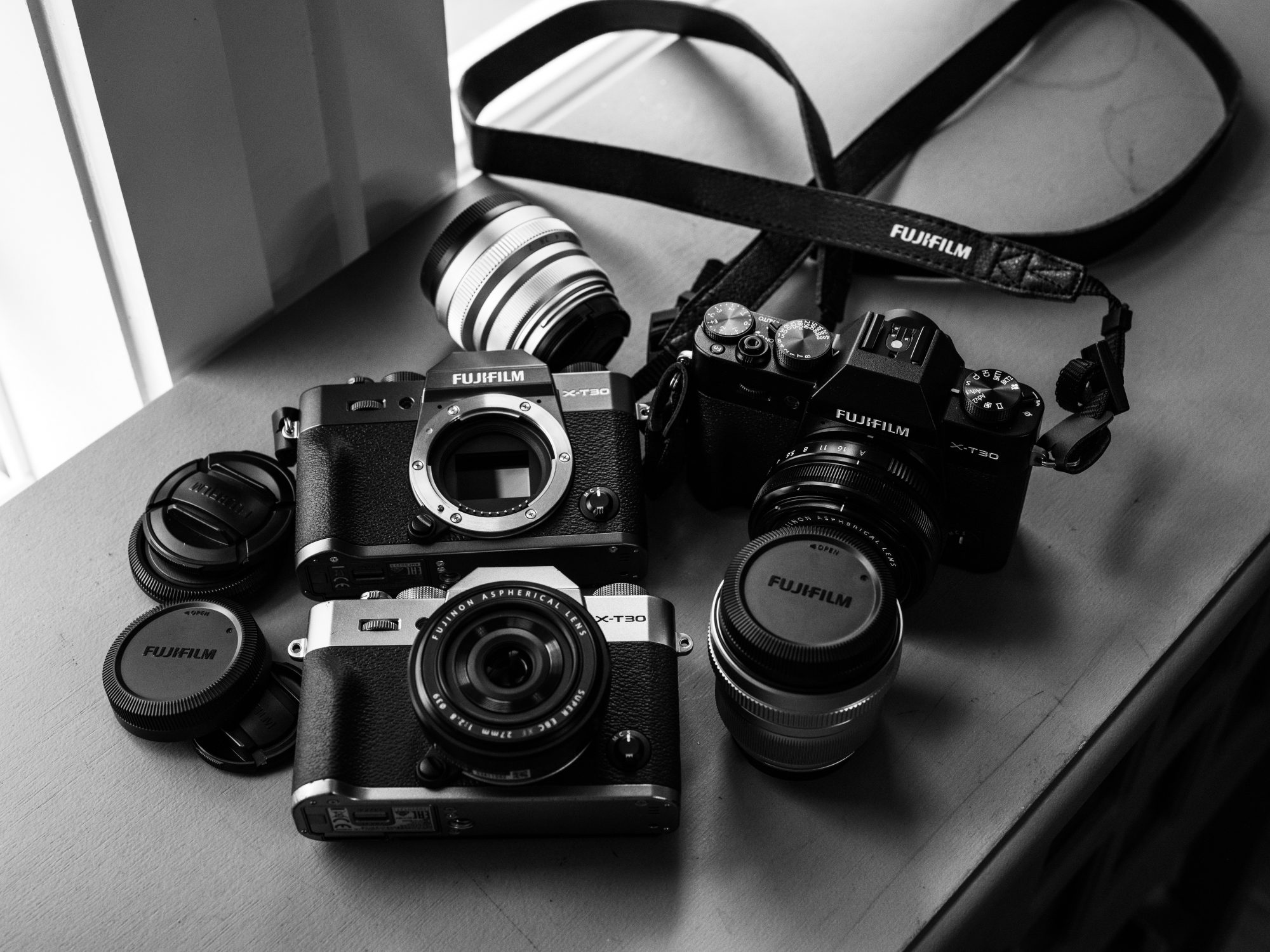 Film Cameras B&W Shot